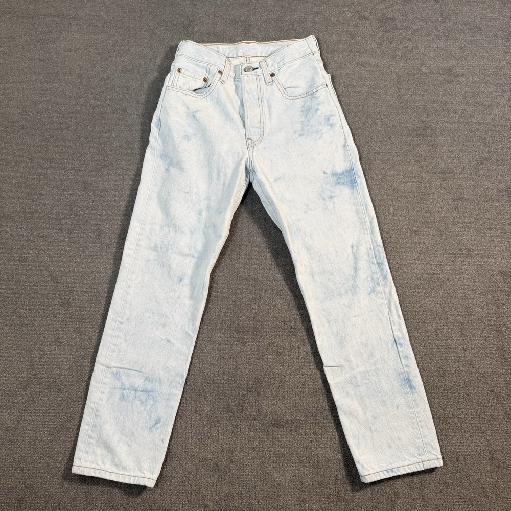 Levi's 501 Jeans Women's Size 24x26 Blue Light Wash Denim Button Fly Denim